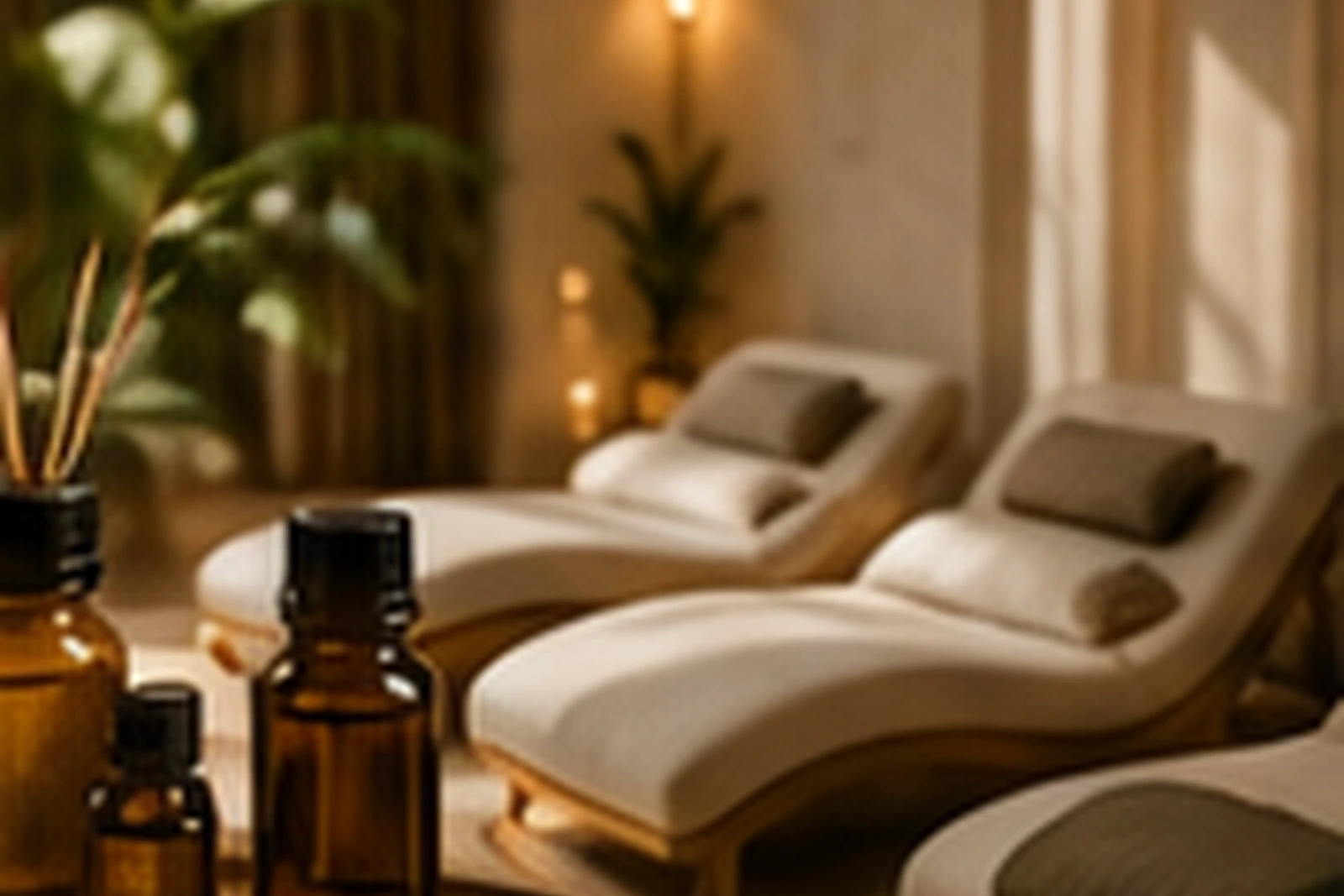 Spa therapist performing a massage